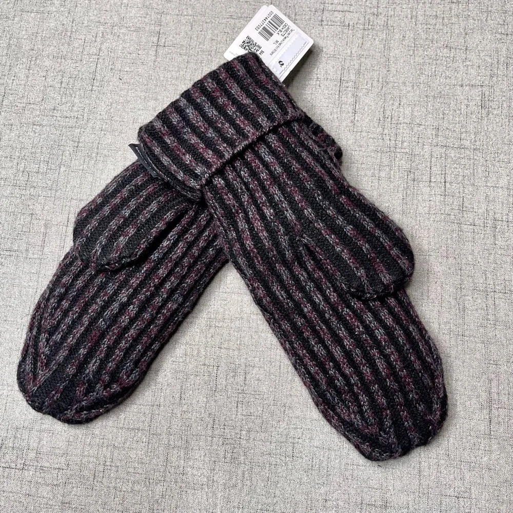 Lululemon Textured Fleece Lined Knit Mittens Merino Wool Cashmere Blend Nwt